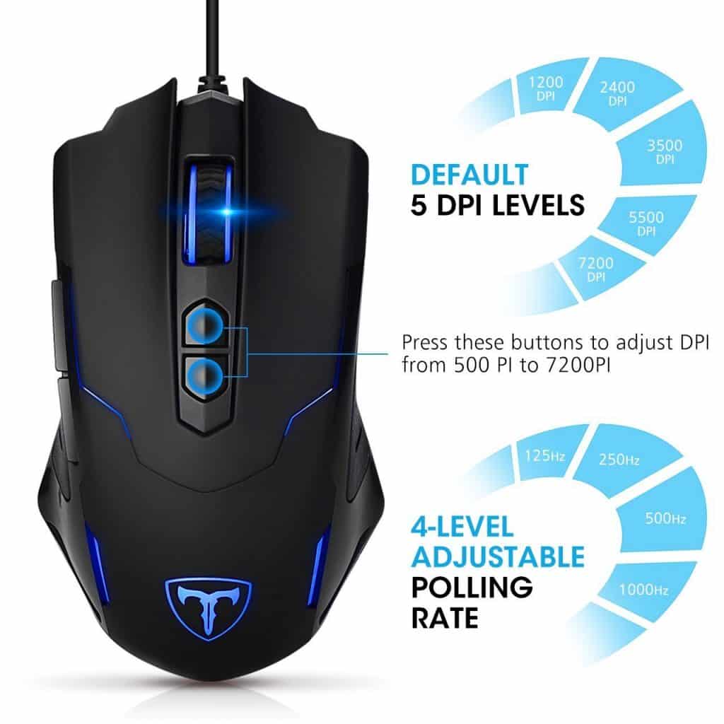 PICTEK Gaming Mouse Wired